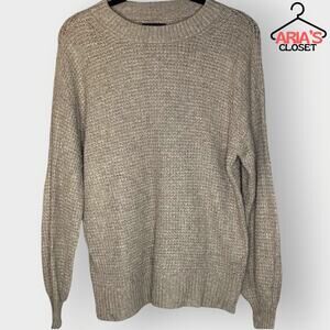 American Eagle Beige Oversized Knit Sweater